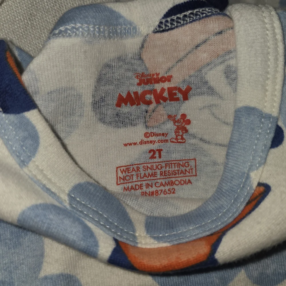 * Mickey‎ Mouse Pajama, Tee, Lucky Shorts Cat & Jack Long Sleeve Bundle